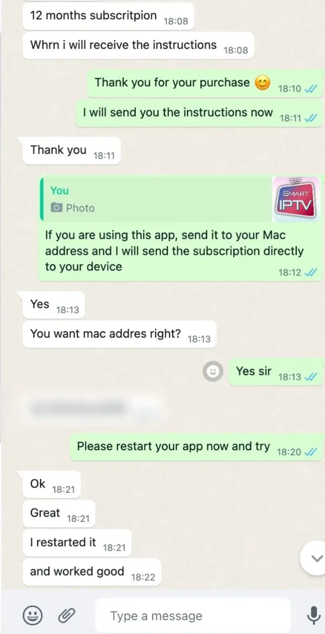 Customer conversation